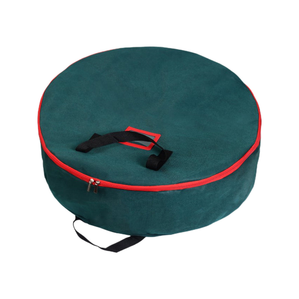 Oxford Christmas Wreath Storage Container 24 Inch, Wreath Bag for Artificial Wreaths, Waterproof Fabric, Dual Zippered Wreaths Storage Bag with Strong Durable Handles