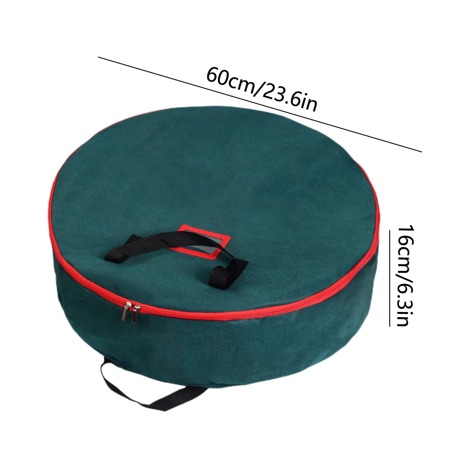Oxford Christmas Wreath Storage Container 24 Inch, Wreath Bag for Artificial Wreaths, Waterproof Fabric, Dual Zippered Wreaths Storage Bag with Strong Durable Handles