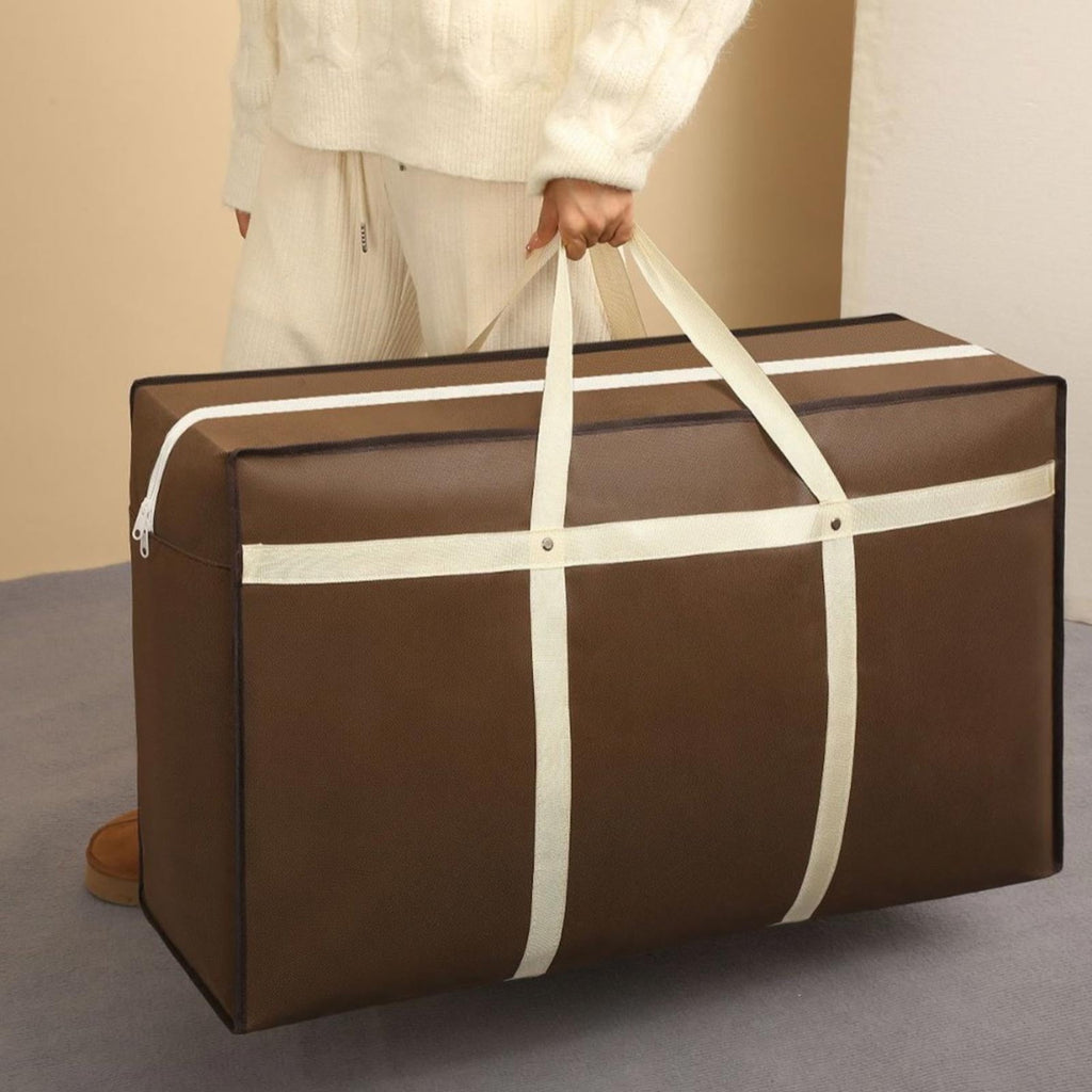 Heavy Duty Moving Boxes Storage Bag, Extra Thick Large Capacity Waterproof Storage Bag with Reinforced Handles for Quilts, Clothes, Blankets, Seasonal Moving Storage