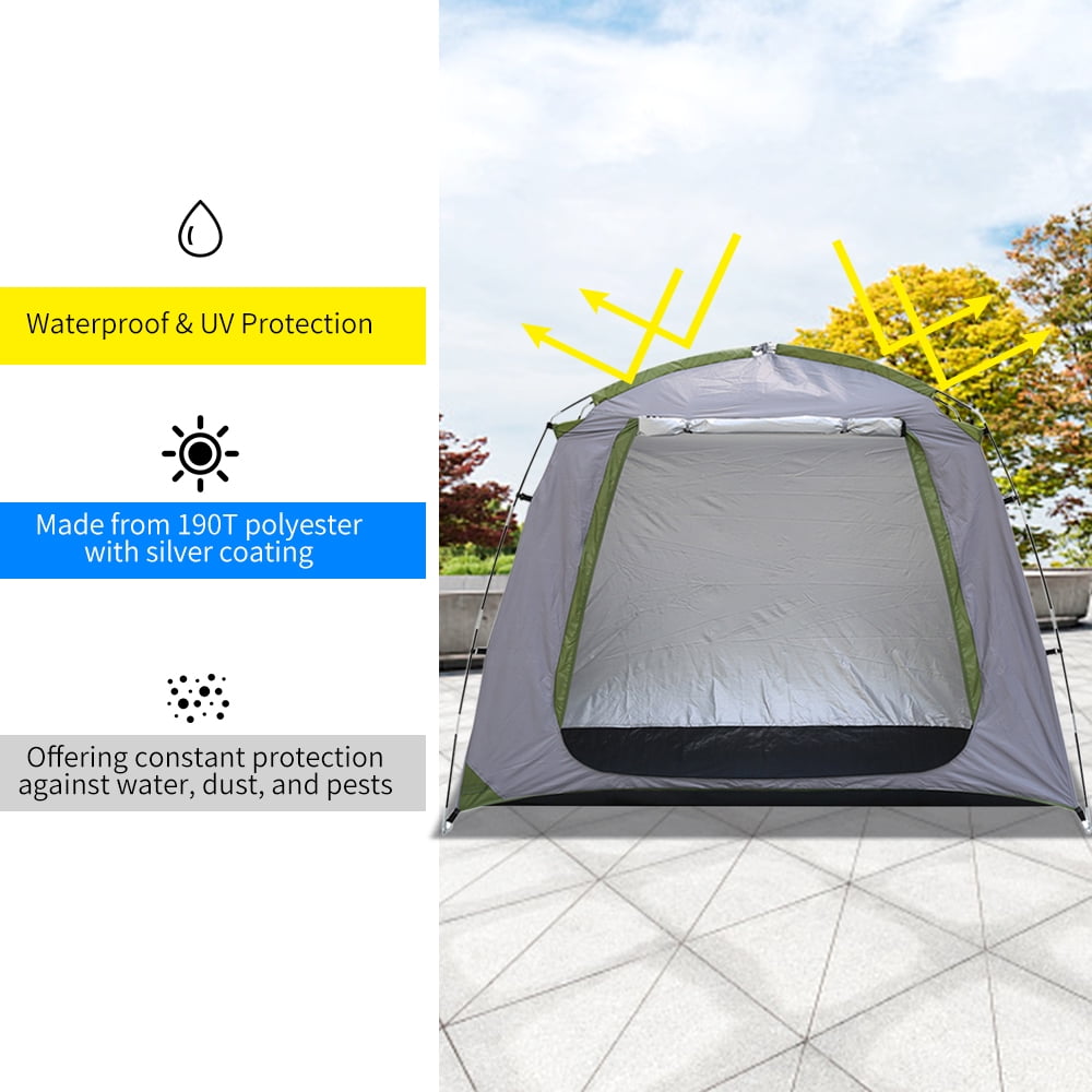 Bike Tent,Waterproof Shed Tent Silver Coated Silver Coated Bike Shed Bike Tool Cover Bike Shelter Tool Tubbek Eryue