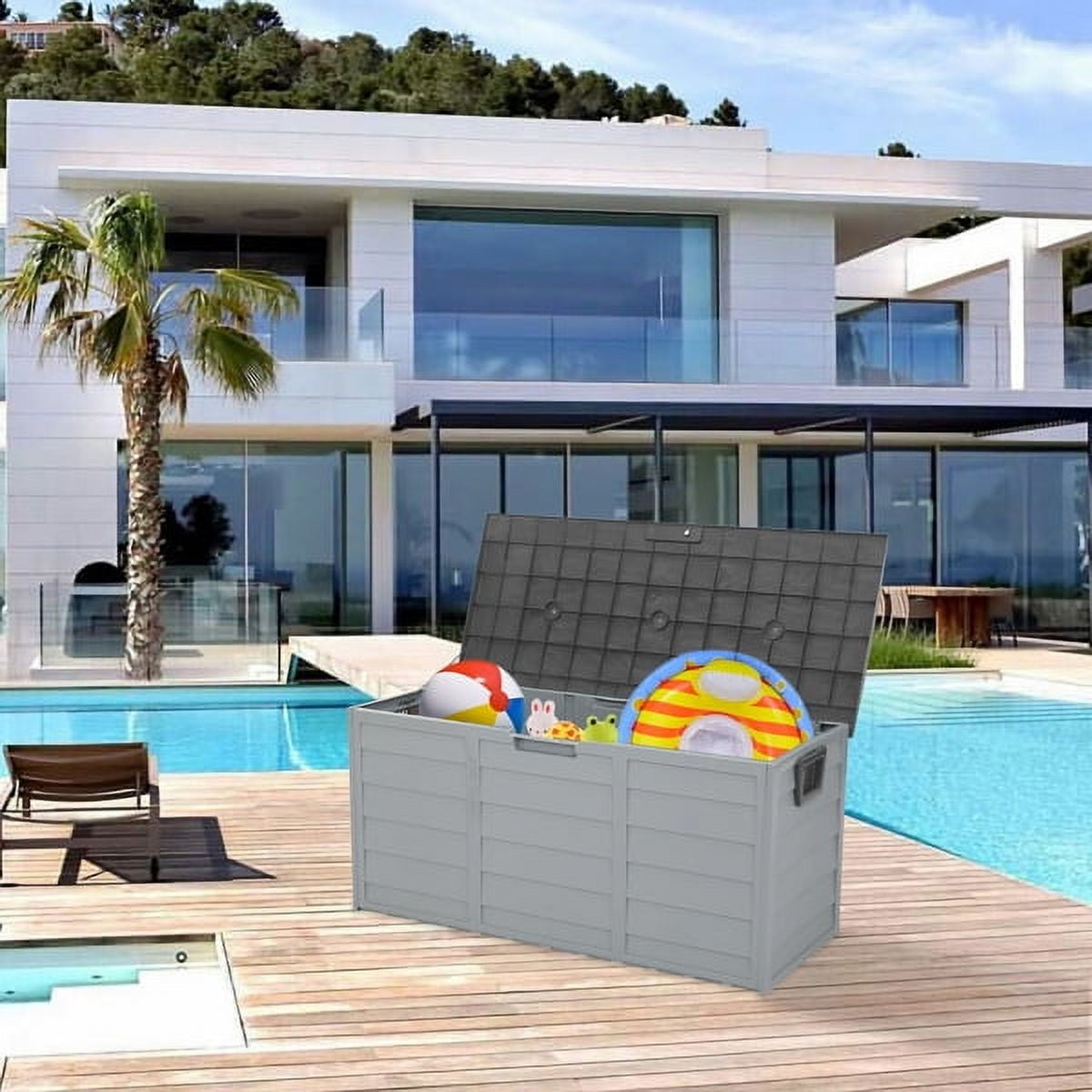 Holiday Sale 75gal Outdoor Garden Plastic Storage Deck Box