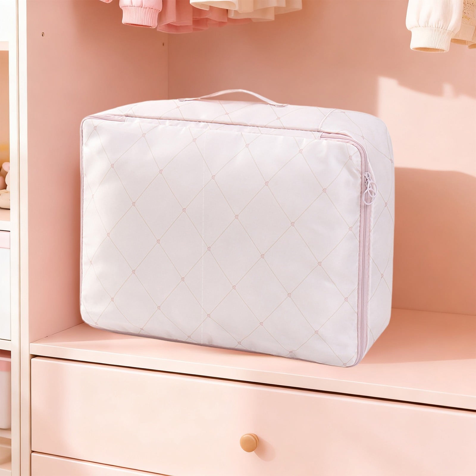 Large Packing Cubes for Travel - Multi-layer Luggage Organizer with Divided Compartments, Lightweight Durable Polyester for Business Trip & Vacation, Pink
