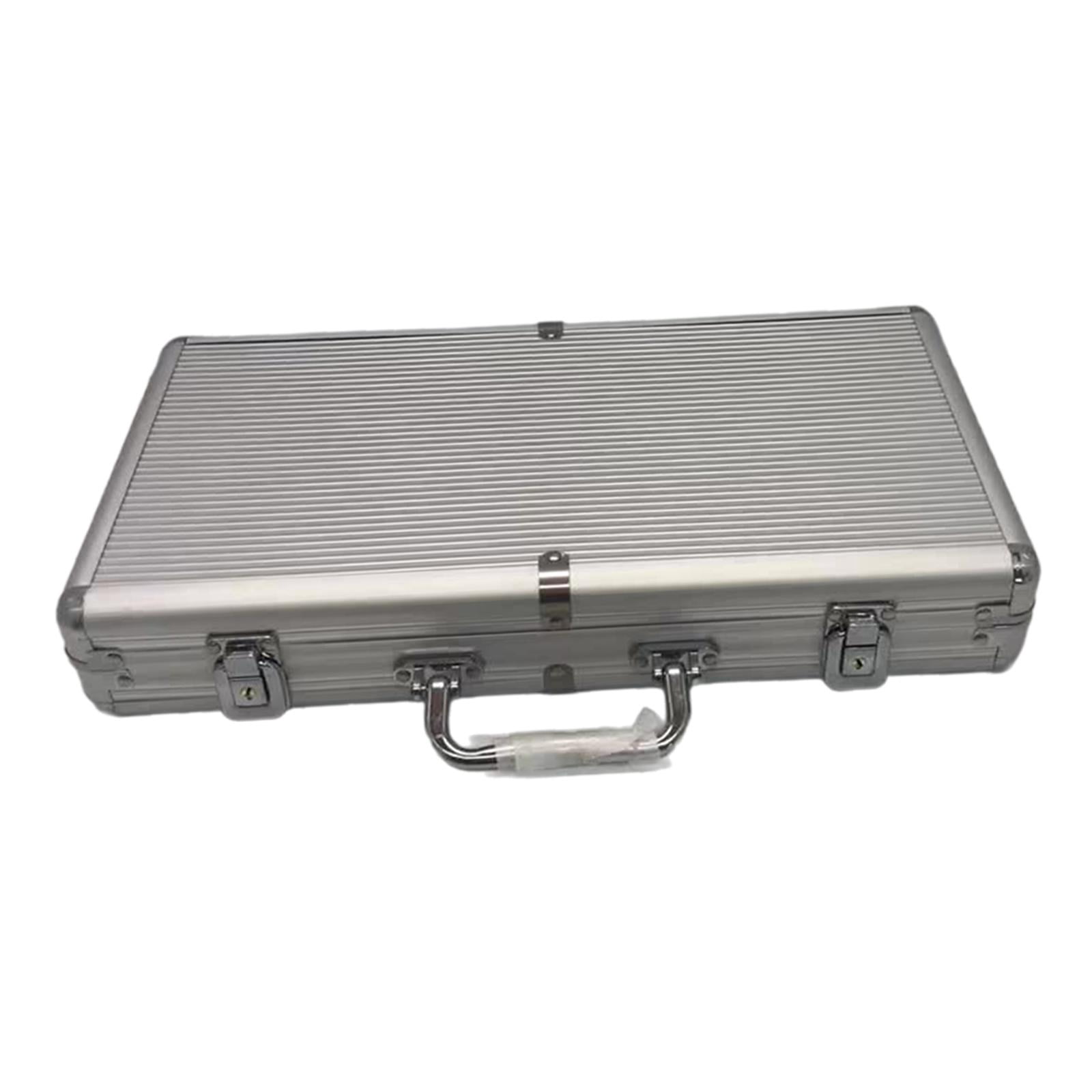 shamjina Aluminum Alloy Chip Case Storage Box Carrying Case Professional Large L