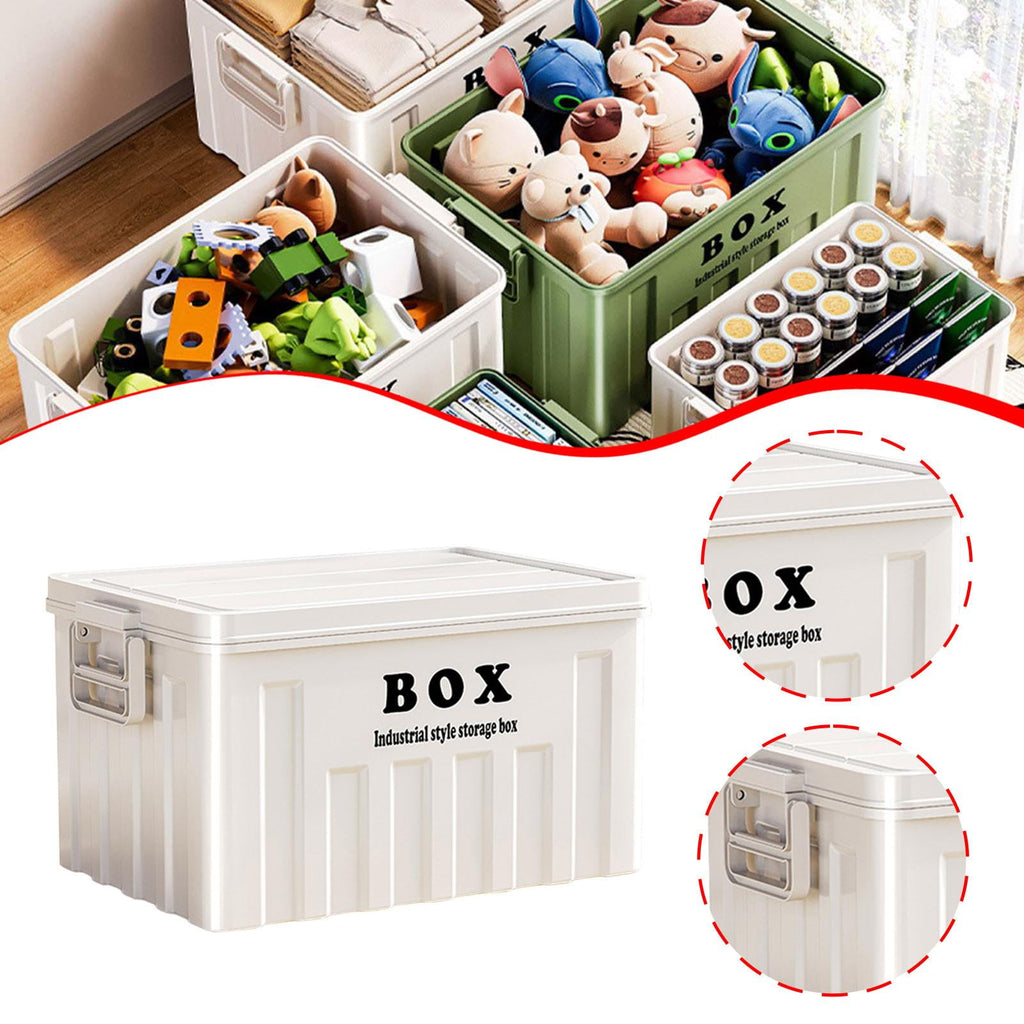 Storage Container Storage Bin with Lid Heavy Duty Utility Crate for Clothes Towels Tools Garage Car Trunk