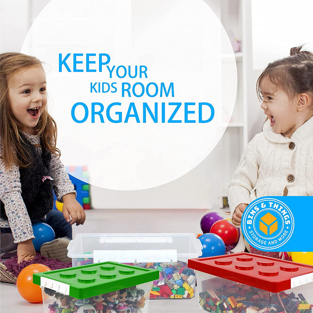 Jtj Sourcing | Blue Plastic Toy Organizers and Storage Toy Chest for Children - Set of 2