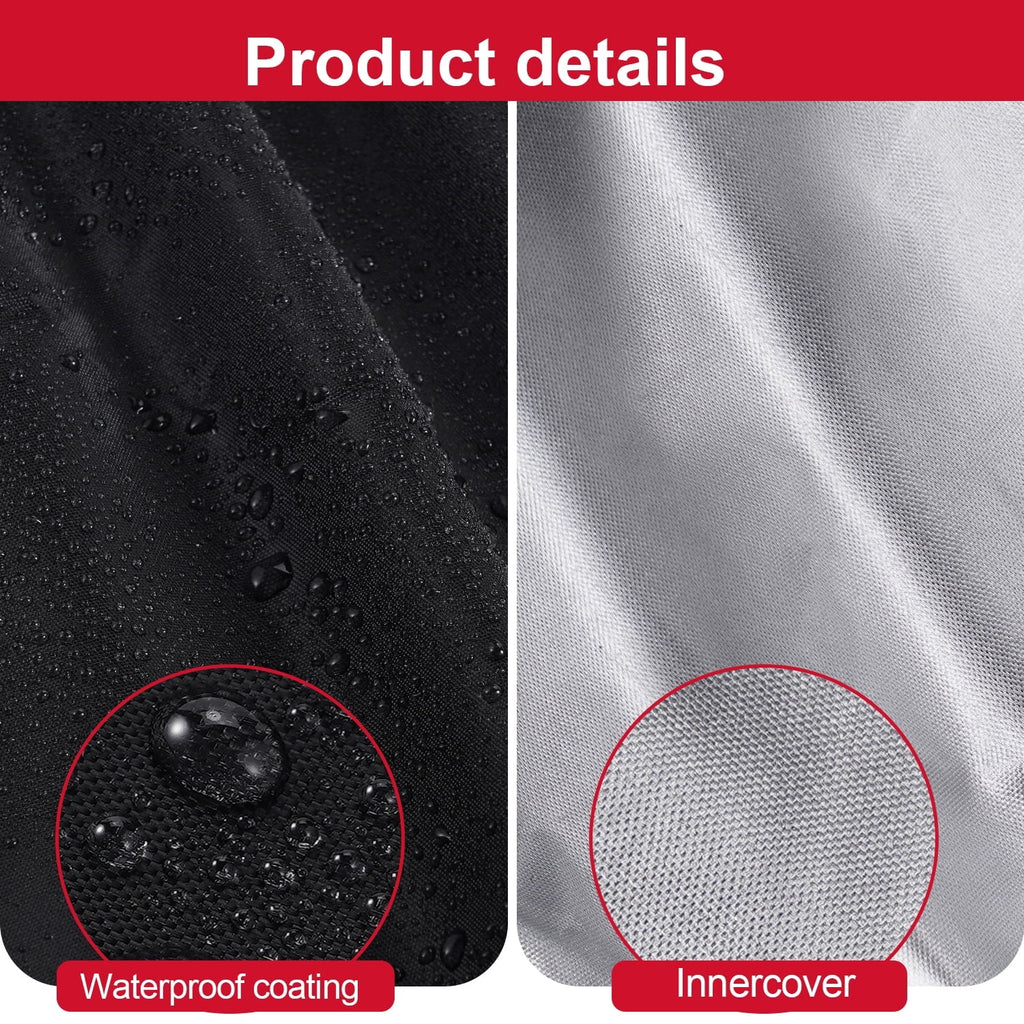 Vorfor Stacking Patio Chair Cover Waterproof Outdoor, Lounge Furniture Chair Covers Stack Chairs for All Weather Protection, Black, 25"L x 25"W x 47”H