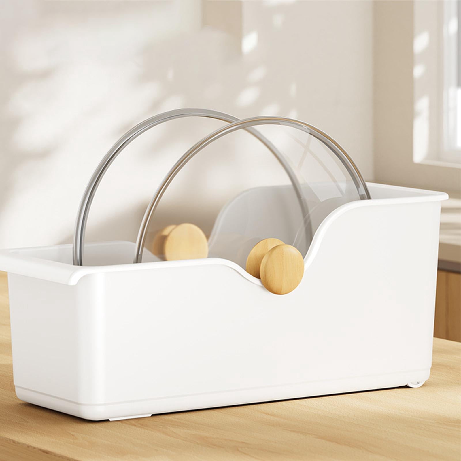 Zxpjkyu Storage Bin with Wheels Rolling Storage with Handle Container for Shelf Cupboard