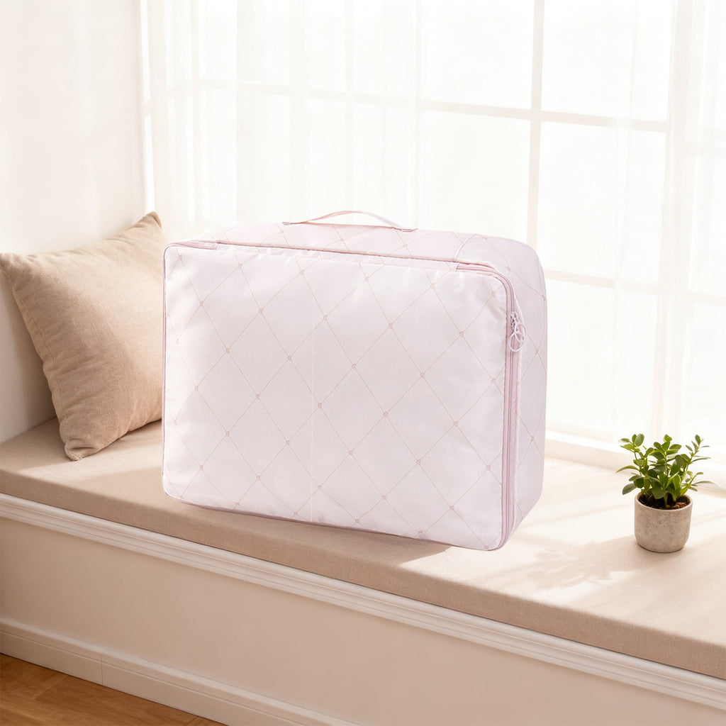 Large Packing Cubes for Travel - Multi-layer Luggage Organizer with Divided Compartments, Lightweight Durable Polyester for Business Trip & Vacation, Pink