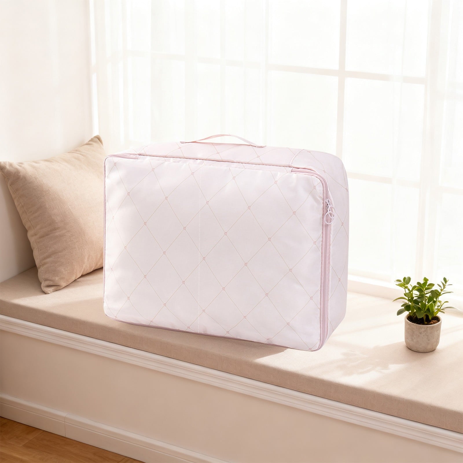 Large Packing Cubes for Travel - Multi-layer Luggage Organizer with Divided Compartments, Lightweight Durable Polyester for Business Trip & Vacation, Pink
