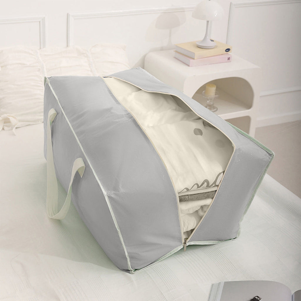 2-Pack Rolling Underbed Storage Box with Clear Lid, Fabric Underbed Storage with Wheels, Large Capacity Striped Organizer for Bedroom Dorm Closet