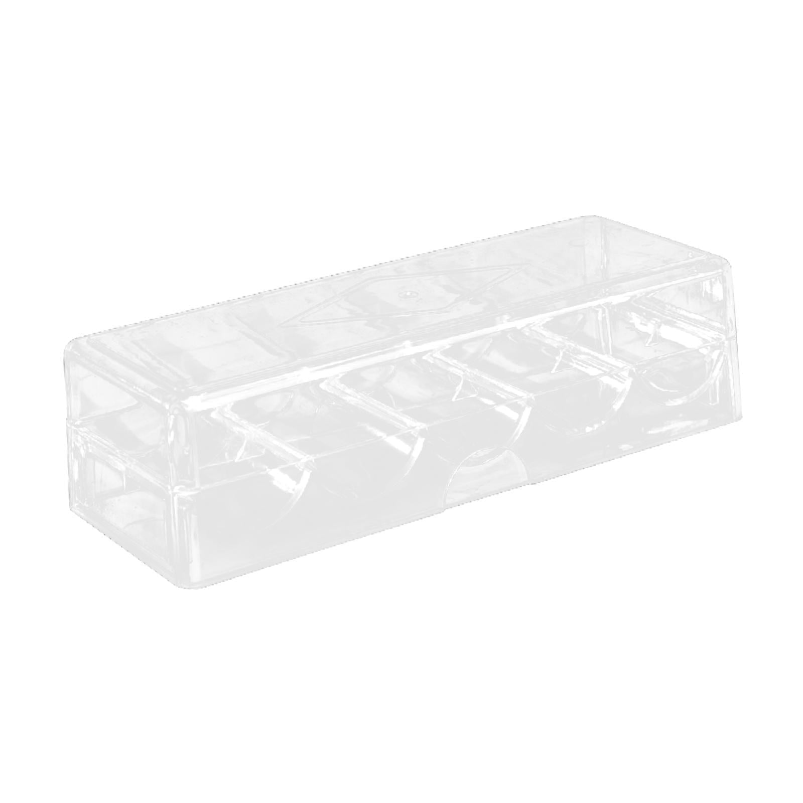 LeeQinersw Acrylic Chip Case 5 Grids Storage Container for Parties Travel Tabletop Game
