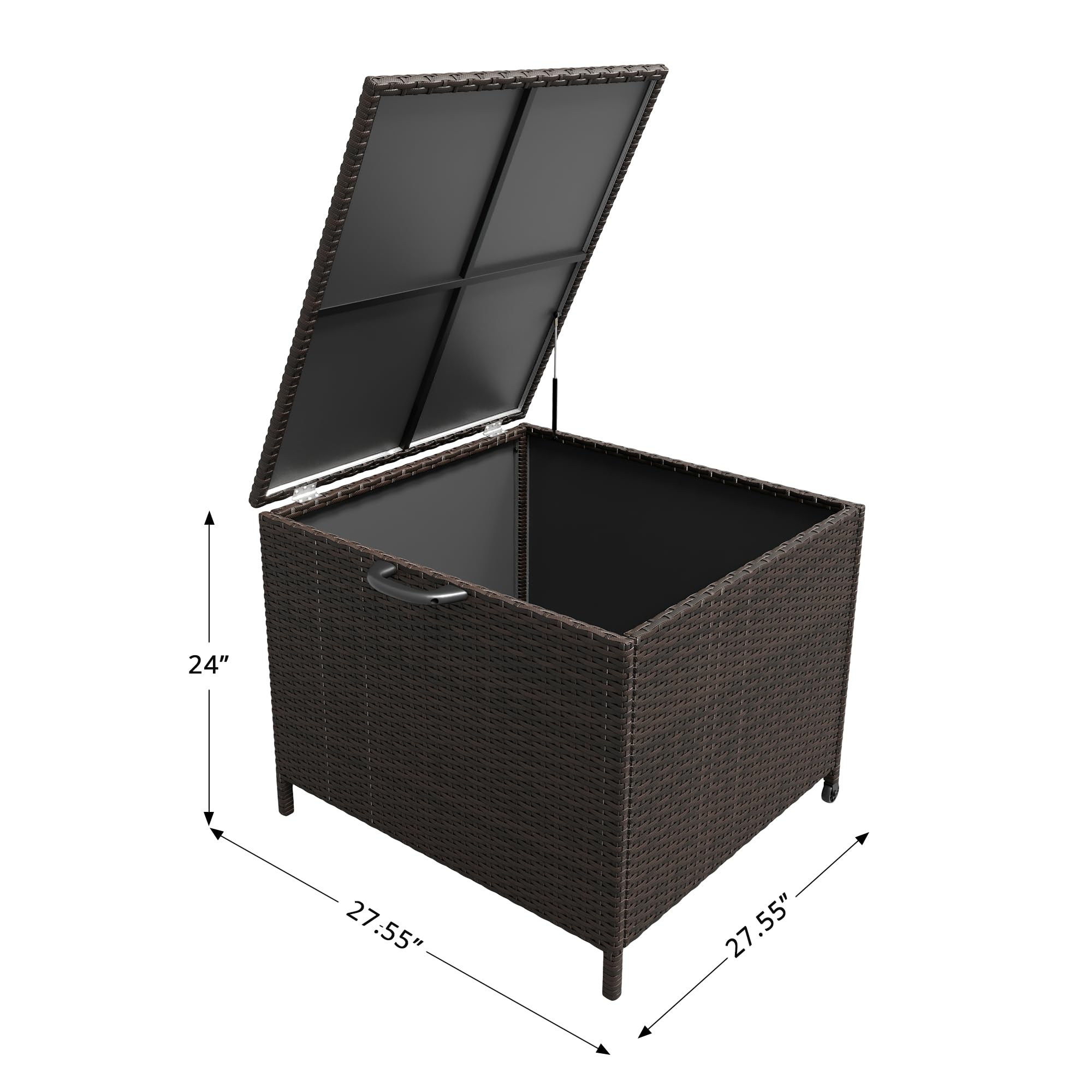 Huloretions Outdoor Patio Storage Box,80 Gallon Deck Box,Waterproof and Weather-resistant,Backyard Storage Bin for Garden Tools,Patio Furniture,Pool Supplies and Cushions