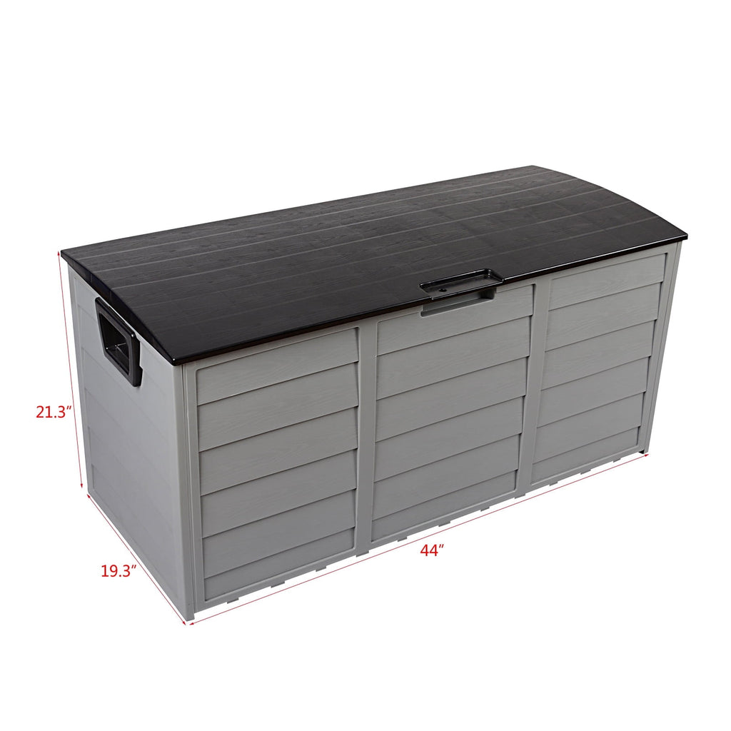 Storage Deck Box Chest Tools Cushions Toys Lockable Seat for Outdoor Garden, 75gal 260L