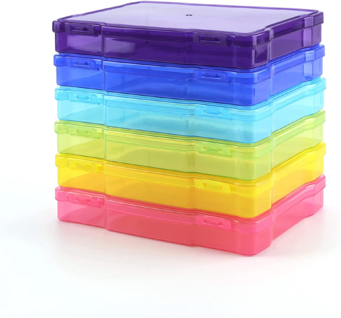 Fitting Multicolor Photo Storage Box, 6 Compartments, 6-Piece