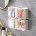 4 Pack Wall Mounted Flip Top Storage Boxes White Space Saver Organizers