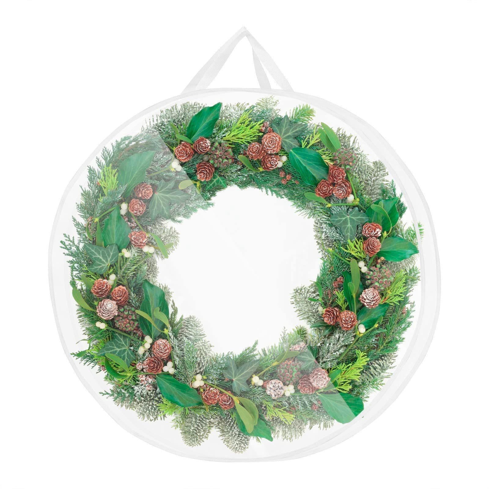 Wreath Storage Bags Durable Christmas Wreath Storage Container for Festival 30inches