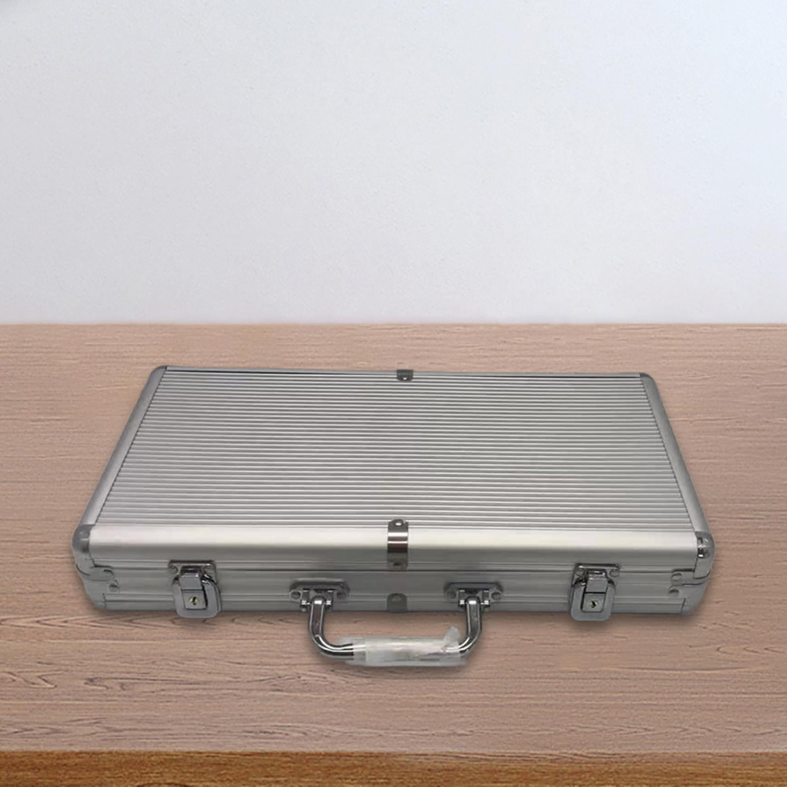 shamjina Aluminum Alloy Chip Case Storage Box Carrying Case Professional Large L