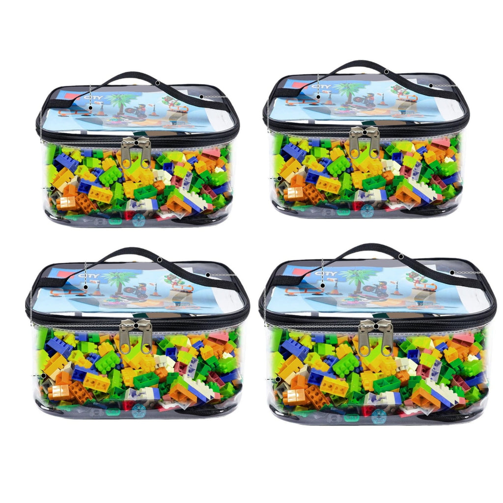 4PCS Black Storage Bags for Building Blocks Perfect for Toy Cleanup
