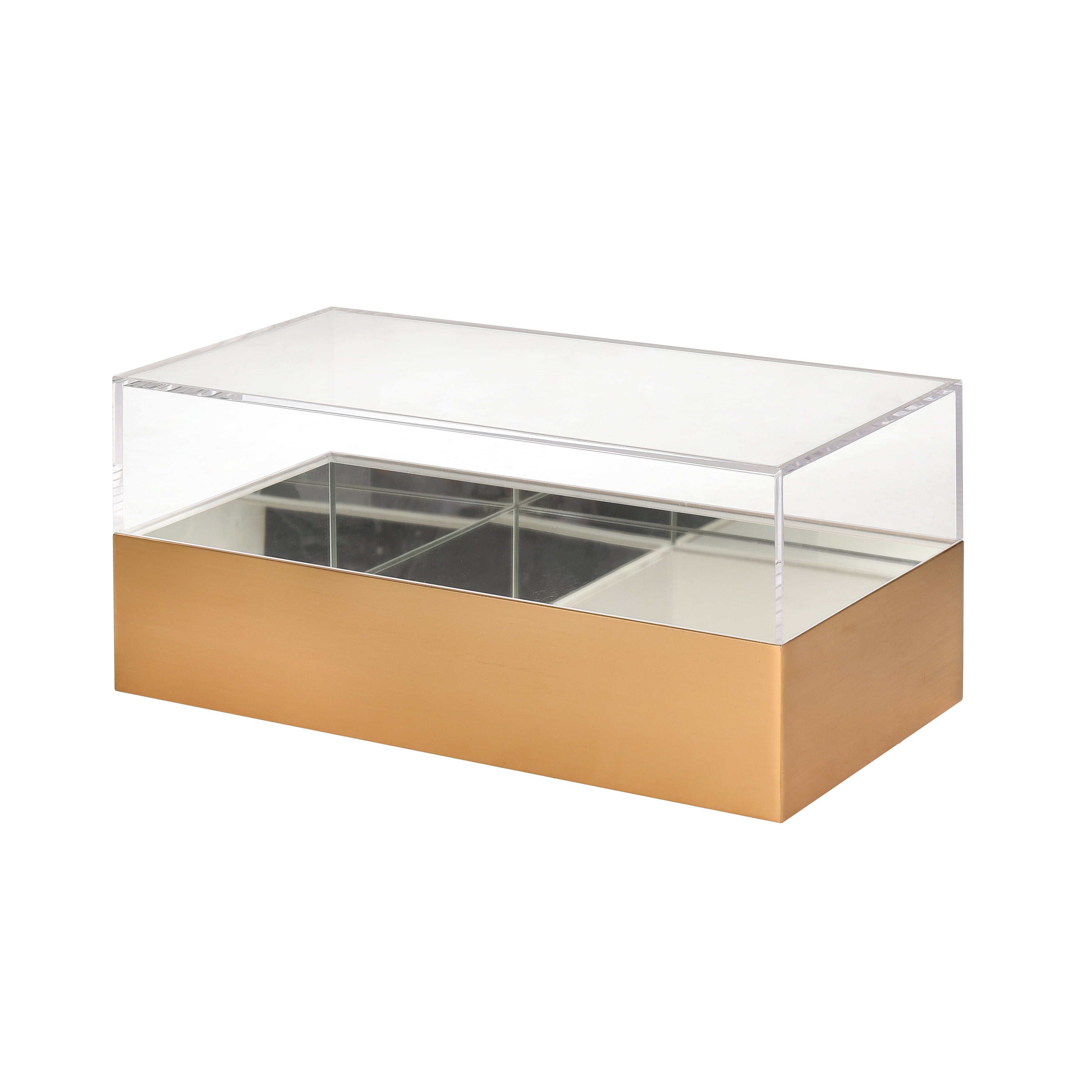 Elk Home 14-Inch Wide Split Box - Bin - Basket, Contemporary, Brass