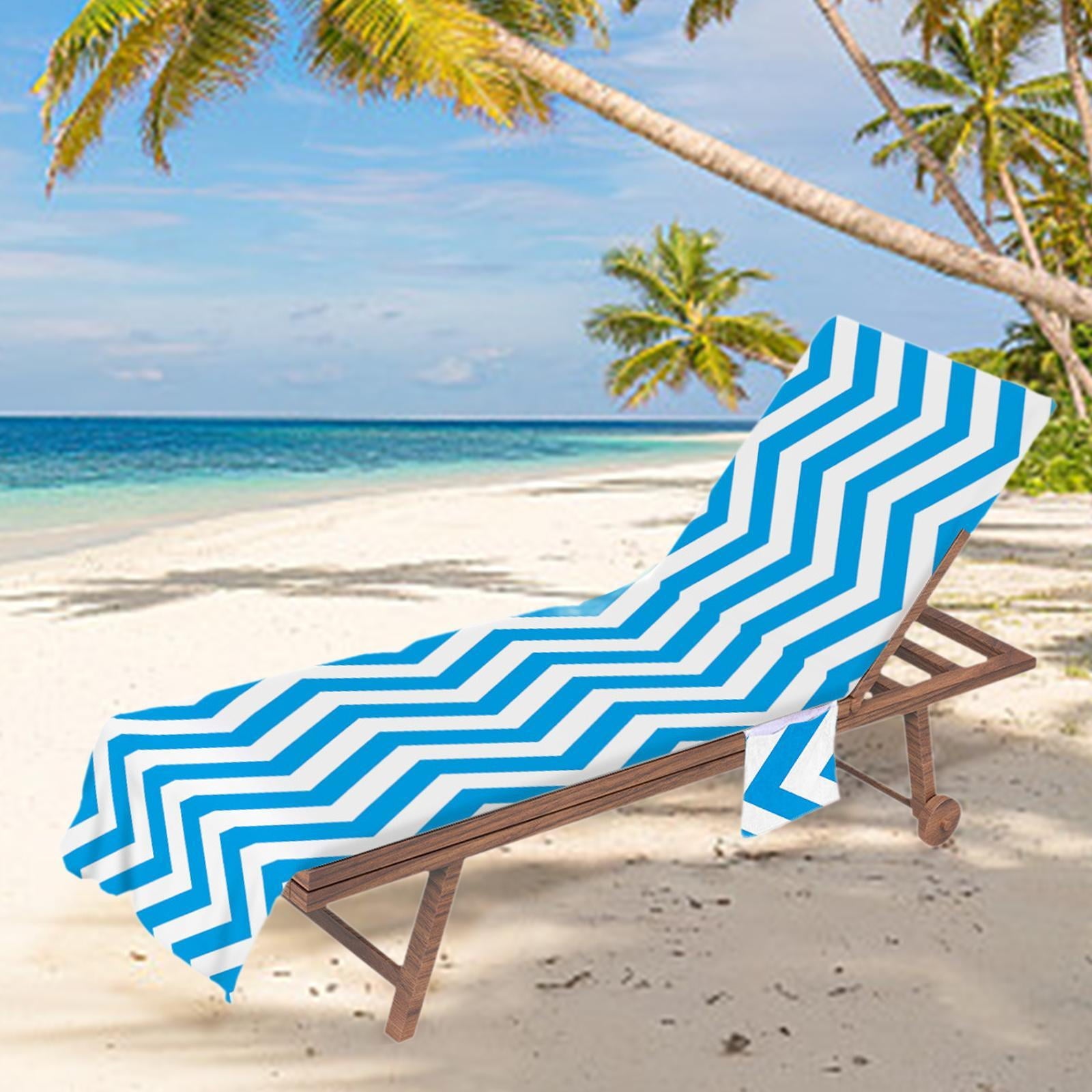 DimyFew Beach Chair Cover Convenient Pool Chaise Towel for Vacation Hotel Sunbathing A