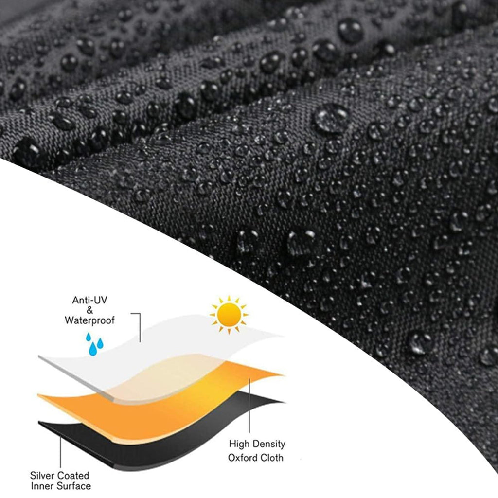 Che Yi Bao Rectangle Patio Furniture Cover, 108"x82"x28", 600D Heavy Duty Outdoor Waterproof Protection for Table & Chair Sets