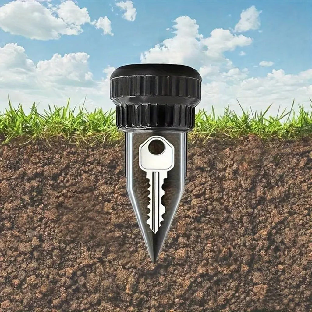 Fake Sprinkler Key Holder - Waterproof Outdoor Hidden Key Hider with Lid for Spare Keys & Cash, Disguised Decorative Lawn Garden Security Box