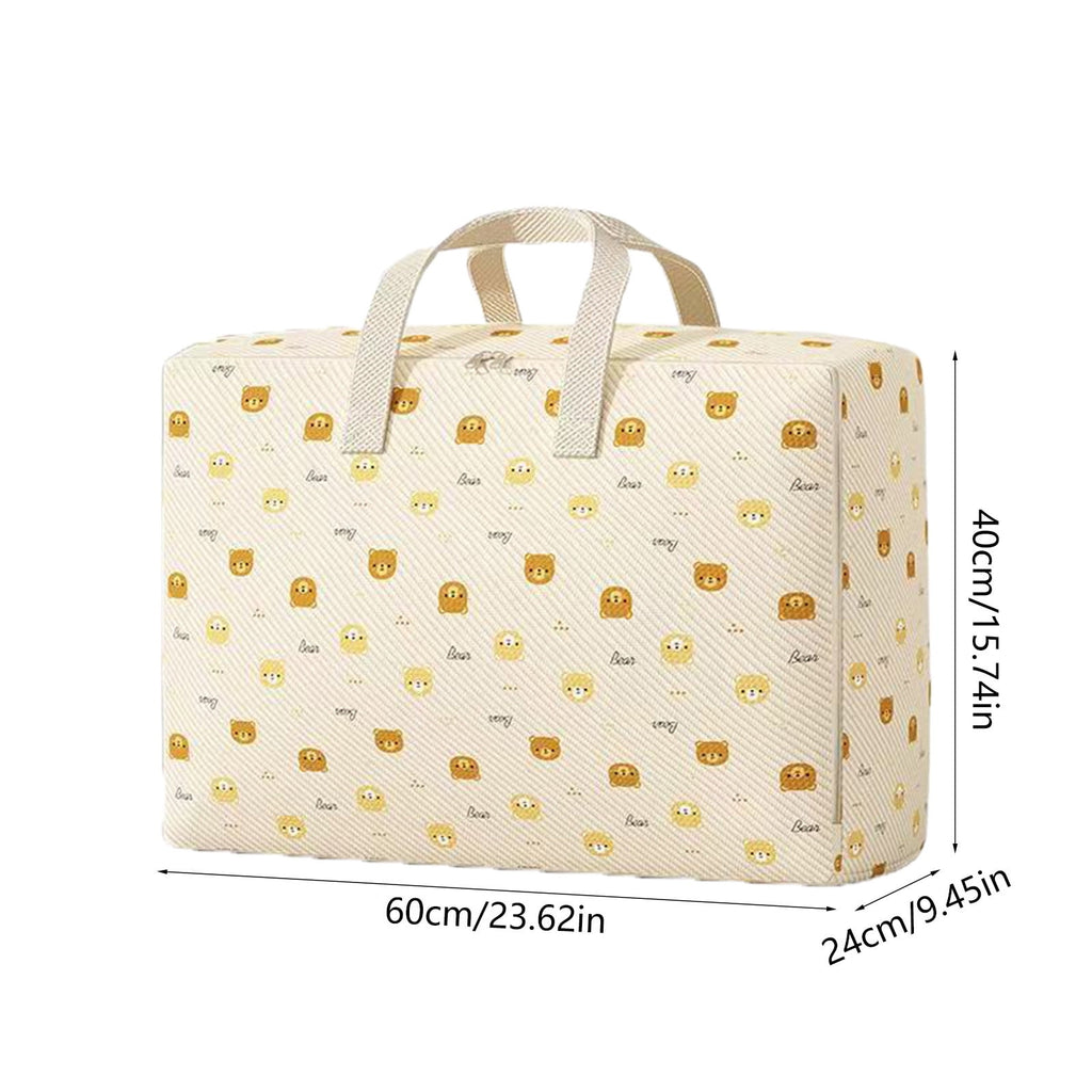 Large Capacity Storage Bag, Waterproof Moving Bags for Clothes Quilts Comforters, Heavy Duty Fabric Box with Zipper & Handles for College Dorm, Seasonal Organizer