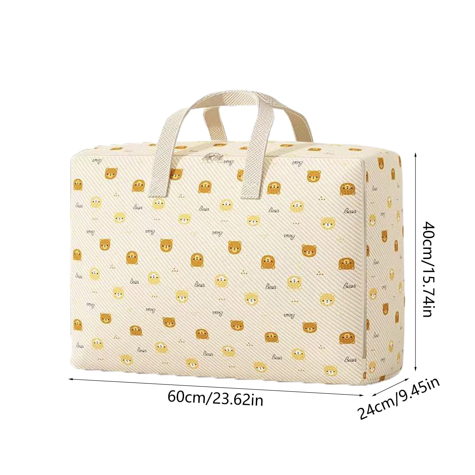 Large Capacity Storage Bag, Waterproof Moving Bags for Clothes Quilts Comforters, Heavy Duty Fabric Box with Zipper & Handles for College Dorm, Seasonal Organizer