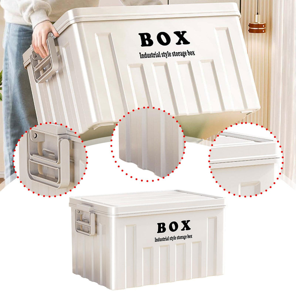 Storage Container Storage Bin with Lid Heavy Duty Utility Crate for Clothes Towels Tools Garage Car Trunk