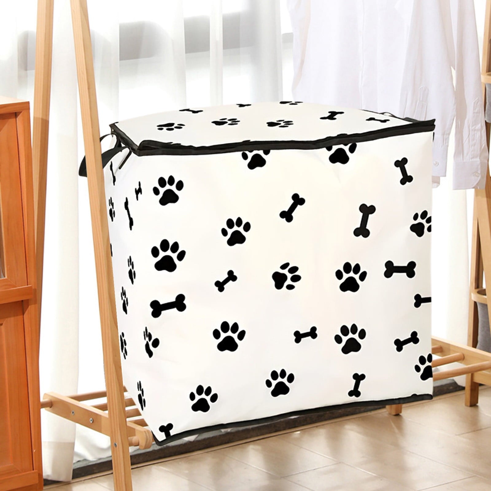 Extra Large Moving Bags, Heavy Duty Zippered Storage Bags, Reusable Collapsible Fabric Storage Box for Clothes, Blankets, Moving, Dorm Organization