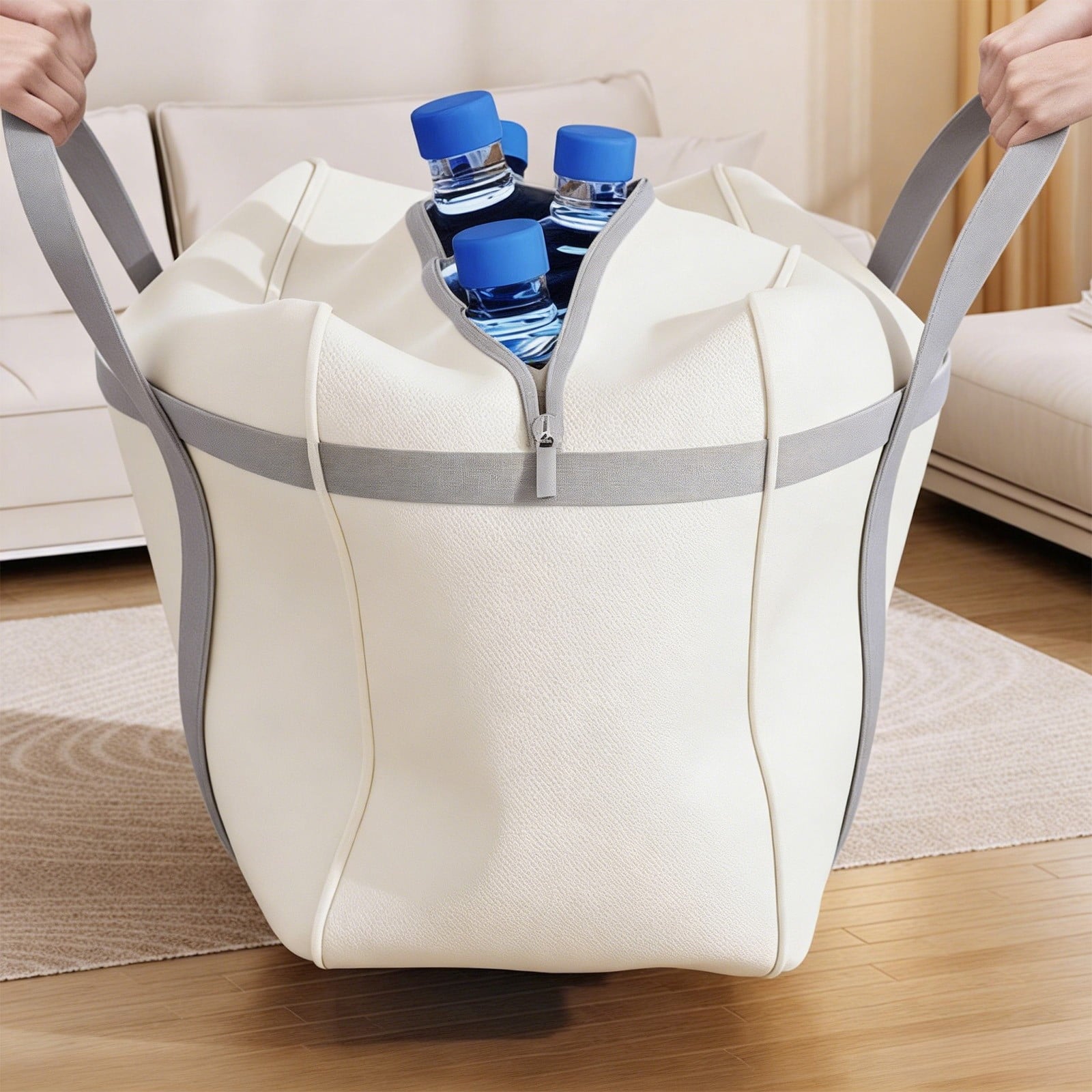 Extra Large Heavy Duty Waterproof Storage Bag for Clothes, Blankets, Comforters - Moving Tote with Reinforced Handles for Travel, Dorm, Home Organization