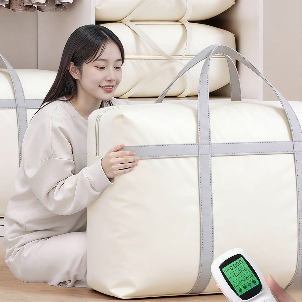 Extra Large Heavy Duty Waterproof Storage Bag for Clothes, Blankets, Comforters - Moving Tote with Reinforced Handles for Travel, Dorm, Home Organization