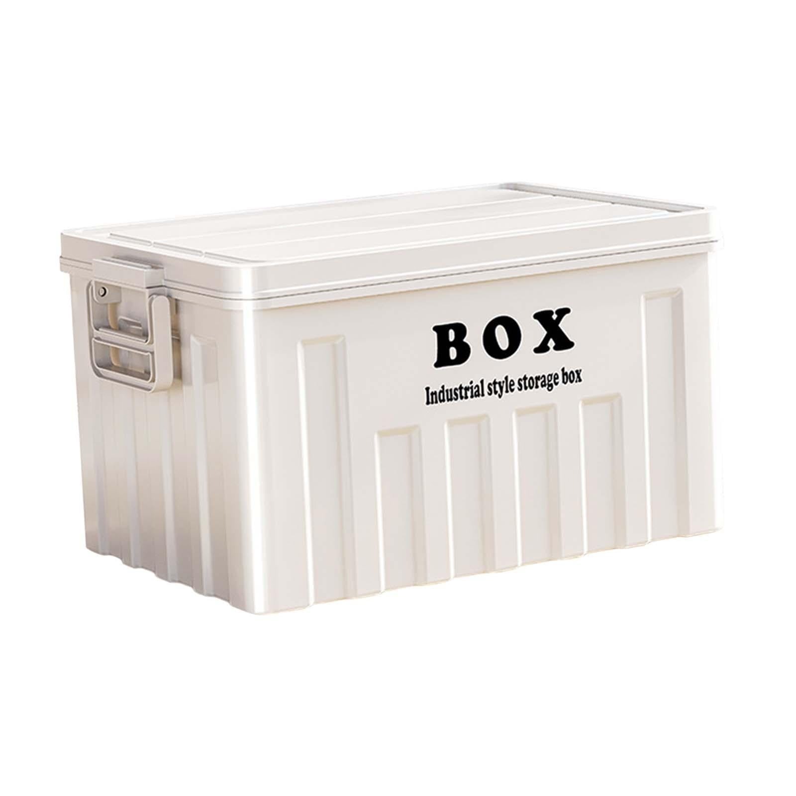 Storage Container Storage Bin with Lid Heavy Duty Utility Crate for Clothes Towels Tools Garage Car Trunk