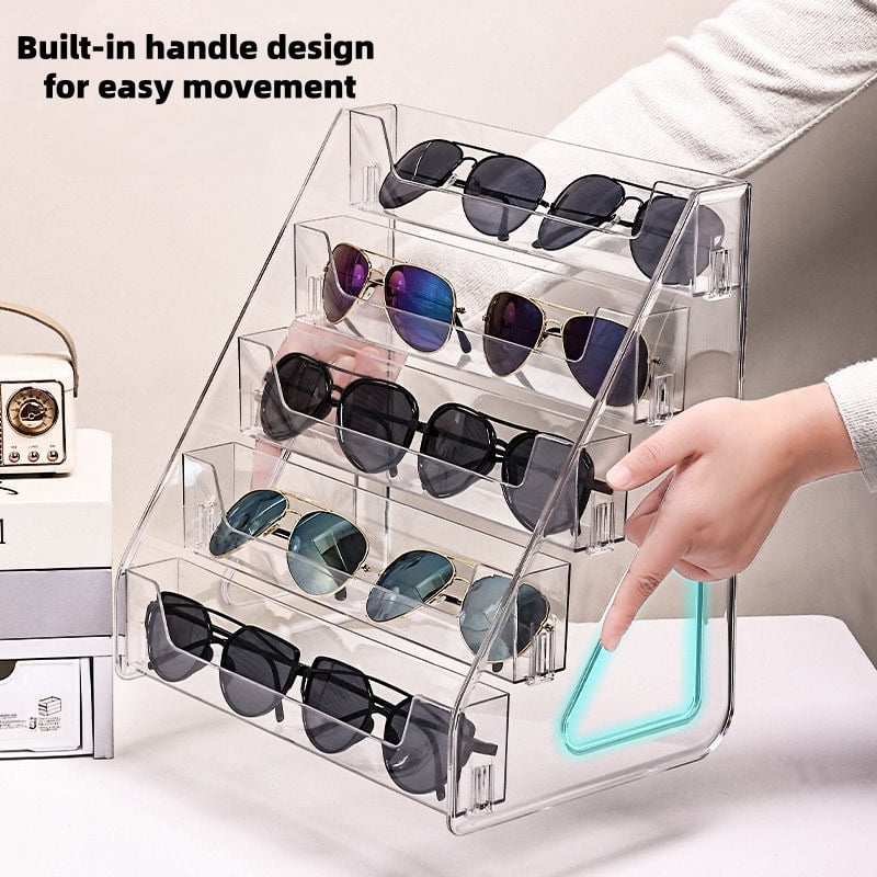 Tri-Layer Acrylic Step Storage Box Stylish Clear Design for Home Organization
