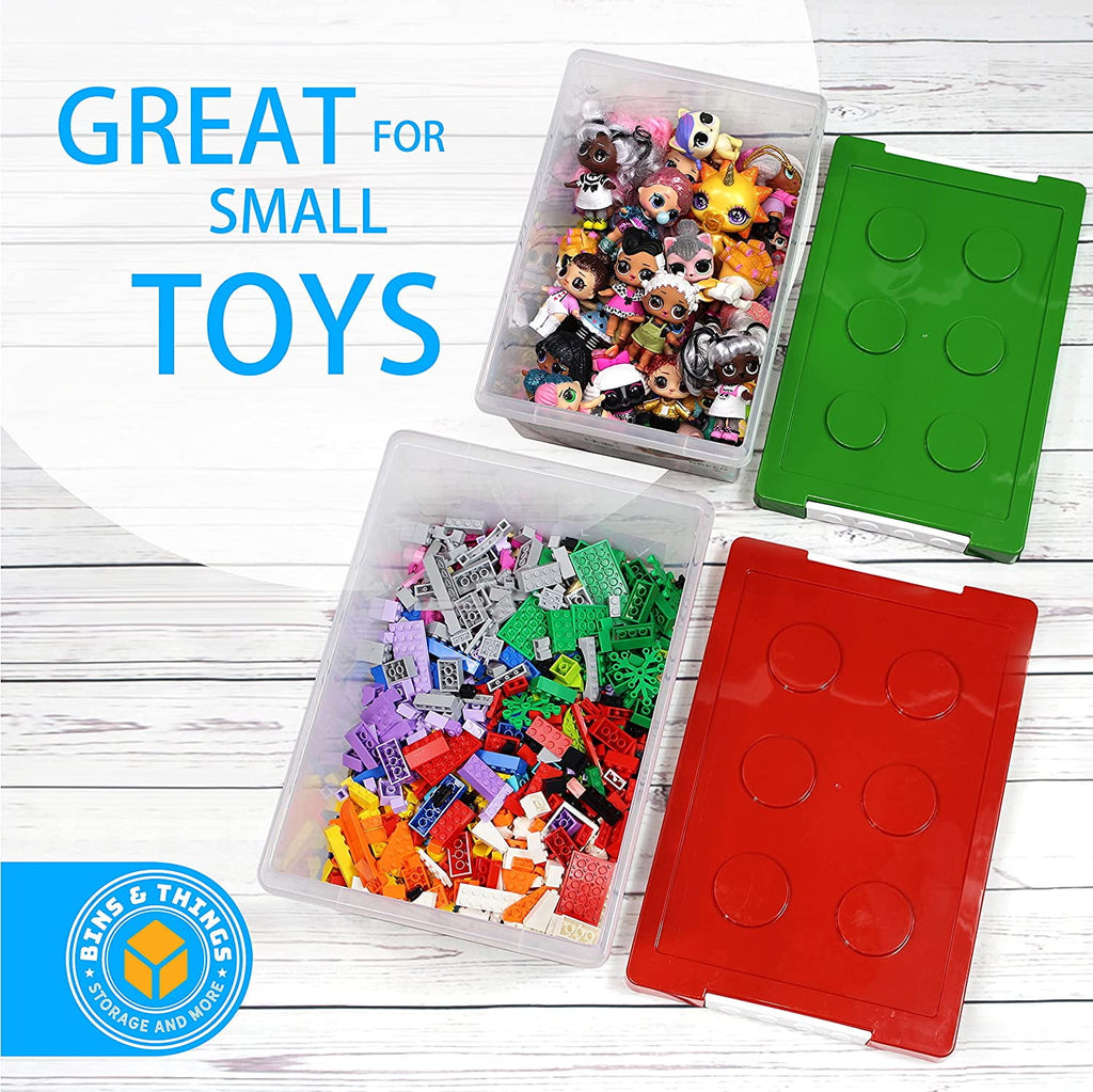 Jtj Sourcing | Blue Plastic Toy Organizers and Storage Toy Chest for Children - Set of 2