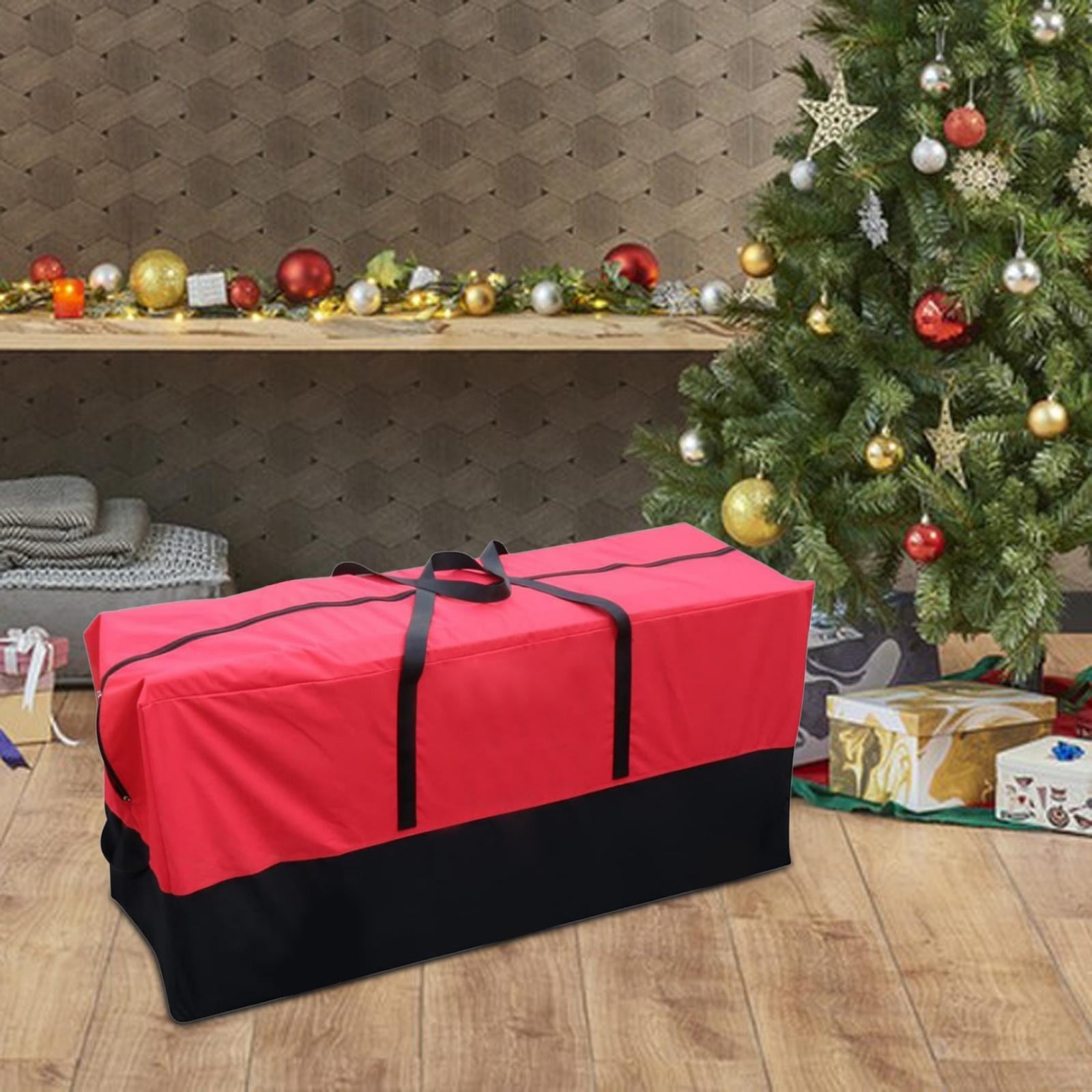 kowaku Holiday Tree Storage Bag Xmas Tree Storage Bag Moistureproof Lightweight Practical Double Zippers for Pendants Party Supplies 122x38x51cm