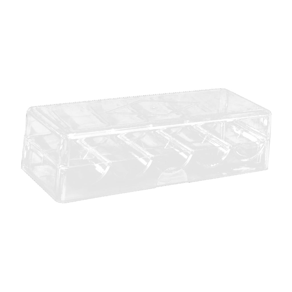 LeeQinersw Acrylic Chip Case 5 Grids Storage Container for Parties Travel Tabletop Game