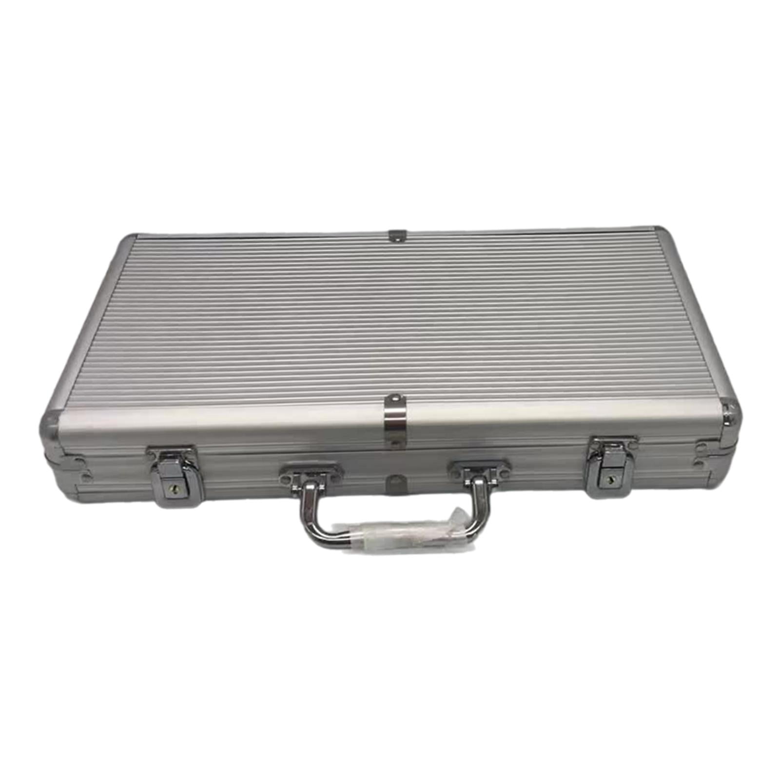 shamjina Aluminum Alloy Chip Case Storage Box Carrying Case Professional Large L