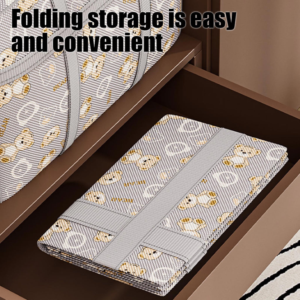 Extra Large Storage Bags, Heavy Duty Collapsible Moving Bags with Reinforced Handles & Double Zipper for Clothes, Travel, College Dorm, Seasonal Organization, 60x40x25cm