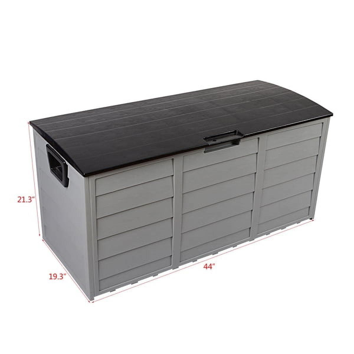 75Gallon Outdoor Garden Storage Deck Box Chest Tools Cushions Toys Lockable Seat