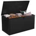 Ataujin 150 Gallon Outdoor Storage Box, Weather-Resistant Outdoor Storage Box with Lid, Large Resin Deck Box with Hydraulic Air Rod, Weatherproof & Lockable for Patio Cushions, Garden Tools