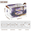BZSMCE Collapsible Fabric Cube Storage Bins Purple Mystical Hourglass Design Pattern Storage Box