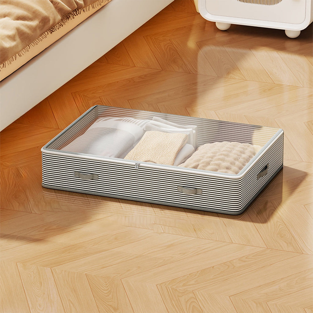 Under Bed Storage Containers with Window, Closet Organizers and Storage Bags, Foldable Underbed Storage Bags for Blankets, Clothing, Comforter, Linen Sheets, Wrapping Paper