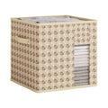 Beige Fabric Storage Box, Collapsible Organizer With Non-Woven Fabric And Cardboard Frame, 30X30X30Cm For Clothing, Toys, Books And Home Organization, 11.8X11.8X11.8In