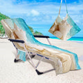 Microfiber Beach Chair Cover Towel Non-Slip Chaise Lounge Chair Cover with Side Pockets Folds into Carry Bag Quick Dry for Pool, Travel & Outdoor