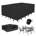 Che Yi Bao Rectangle Patio Furniture Cover, 108"x82"x28", 600D Heavy Duty Outdoor Waterproof Protection for Table & Chair Sets