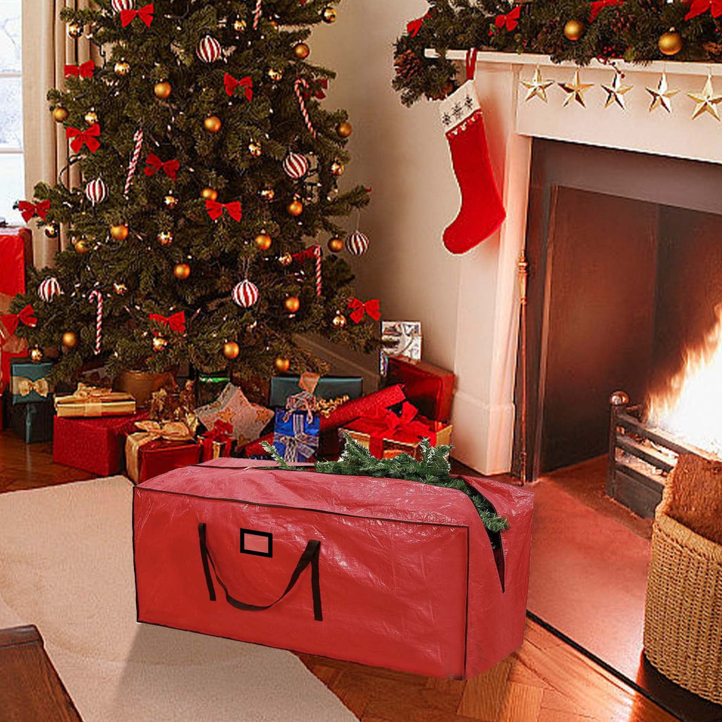Clearance! Christmas Tree Storage Bag, Reusable Heavy Duty Santa Tree Box/Container/Holder for Big Artificial Xmas Tree/Holiday Trees, Waterproof with Durable Handles & Zipper (122*34*51CM)