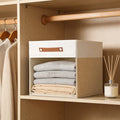 Collapsible Fabric Storage Bins 13 Inch, 2-Pack Heavy Duty Foldable Storage Cubes with Handles for Closet, Toy & Seasonal Organization, Beige