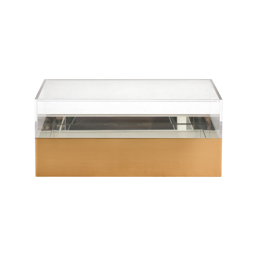 Elk Home 14-Inch Wide Split Box - Bin - Basket, Contemporary, Brass