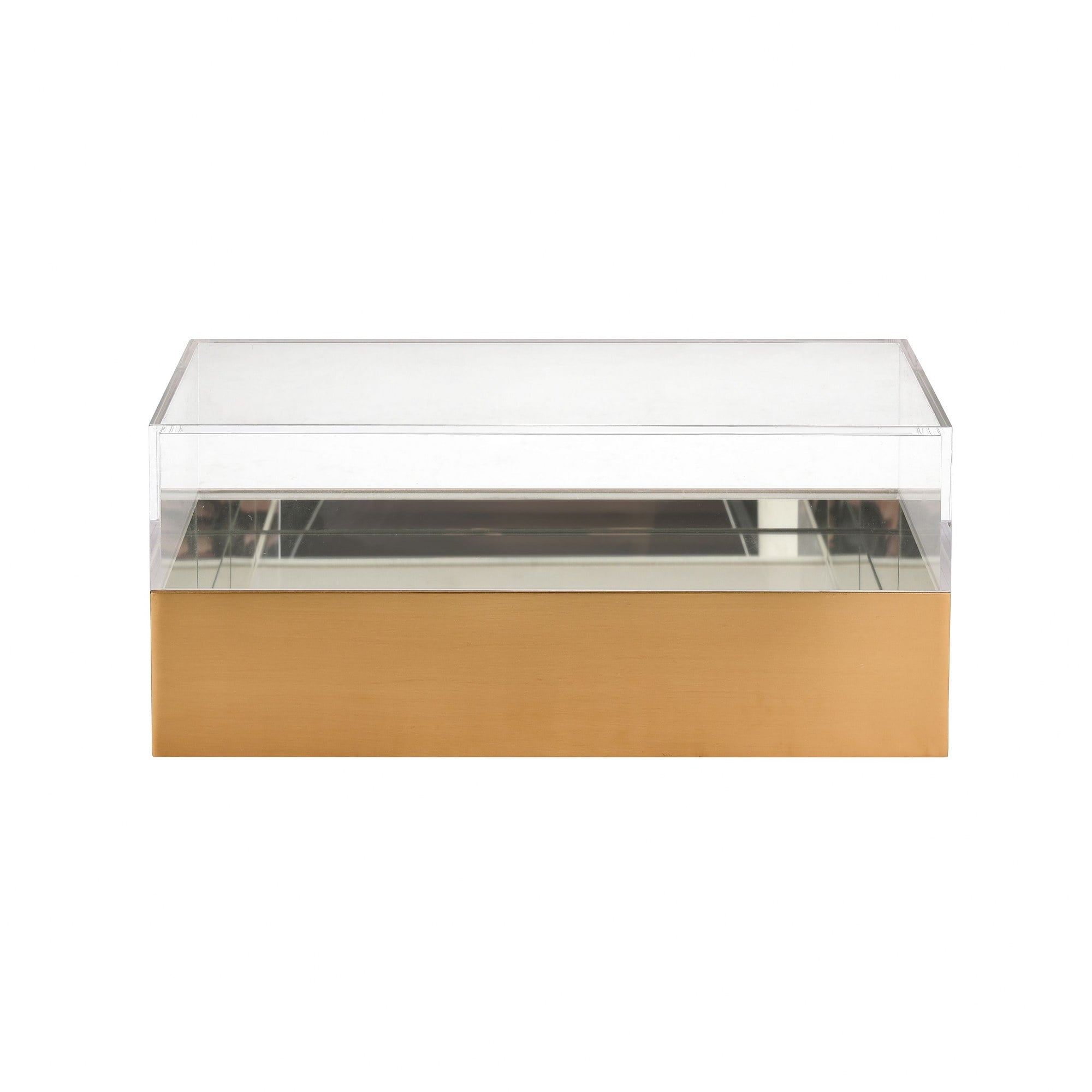 Elk Home 14-Inch Wide Split Box - Bin - Basket, Contemporary, Brass